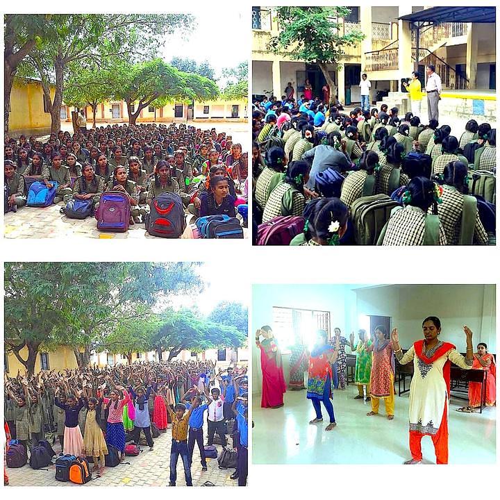 Polaznici državne škole u Vengalu, 29. augusta 2019. godine, uče Falun Dafa vježbe.