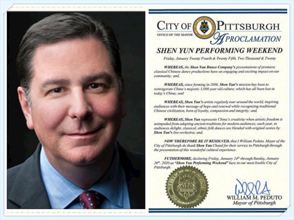  Proglas Williama Peduta, gradonačelnika Pittsburga
