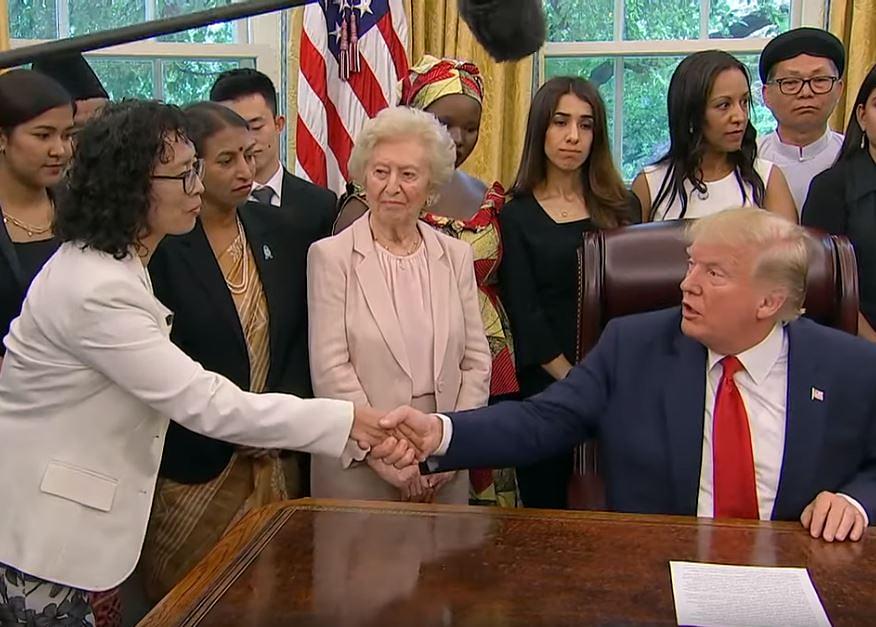 Gđa Zhang Yuhua se sastala s predsjednikom Trumpom 17. jula 2019. godine 
