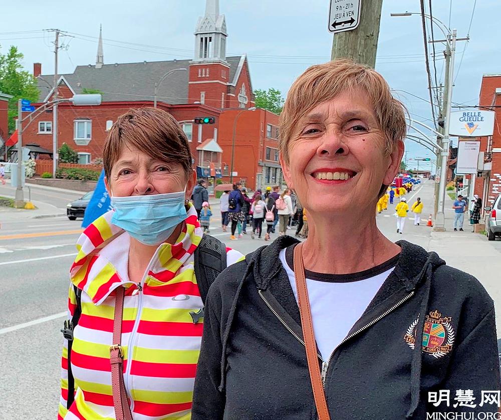 Stanovnica Sherbrooke, gospođa Jacinthe (desno), je rekla da bi ljudi trebali više saznati o Falun Dafa jer je on dobar. 