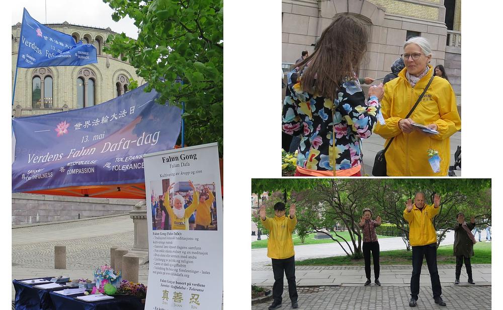 Prolaznici saznaju o Falun Dafa tijekom aktivnosti koje se održavaju povodom proslave Svjetskog dana Falun Dafa.