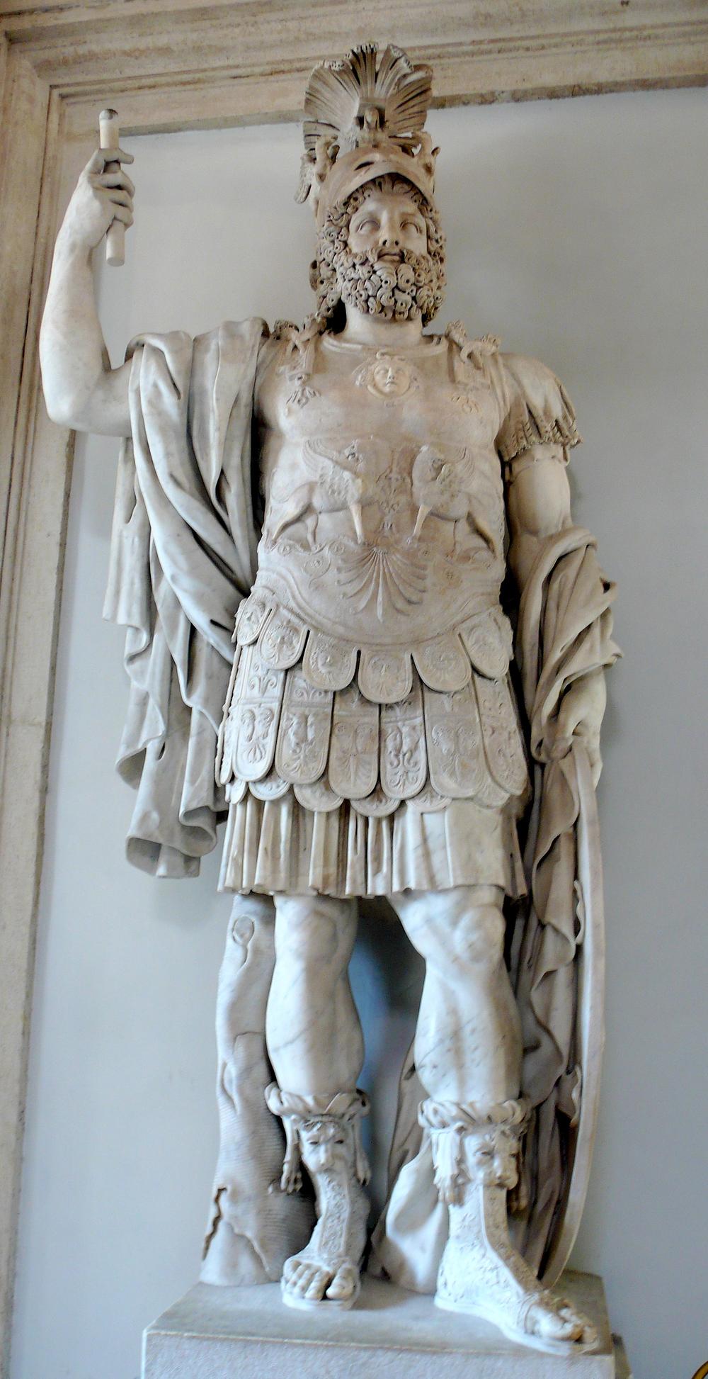  Ilustracija: Statua Marsa, rimskog bog rata. Izvajano krajem prvog ili početkom drugog veka i čuvano u Musei Capitolini u Rimu, Italija.