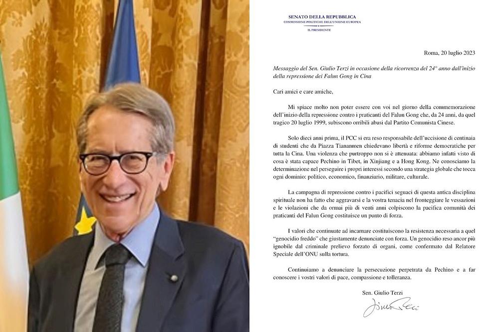 Giulio Terzi, predsjedatelj Odbora za politiku Europske unije talijanskog Senata i njegovo pismo.