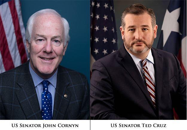 Senatori za Teksas John Cornyn i Ted Cruz
 