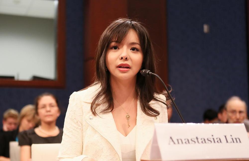 Lin je nazočila saslušanju Izvršnog odbora kongresa SAD-a o Kini (CECC), održanog 23. srpnja, 2015. na temu ljudskih prava u toj zemlji.