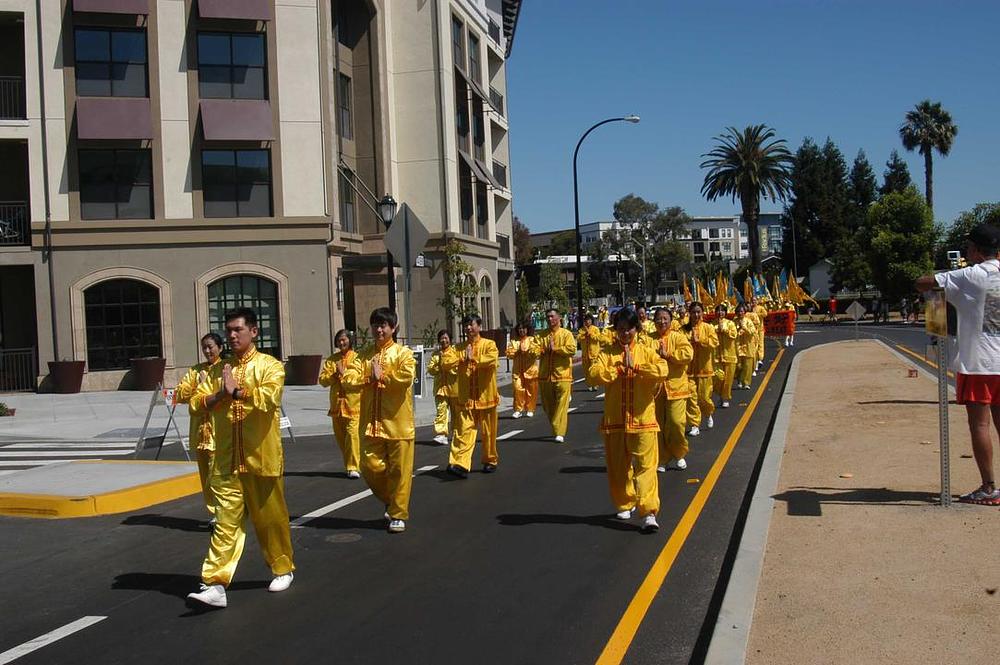 Grupa koja demonstrira Falun Gong vježbe