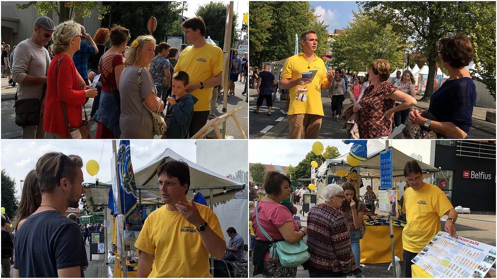 Upoznavanje posjetilaca Festivala sa Falun Gongom.