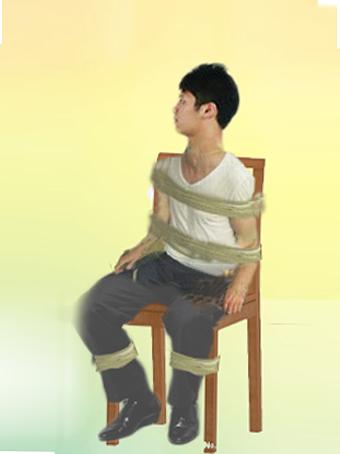 Ilustracija mučenja: Vezivanje za stolicu 