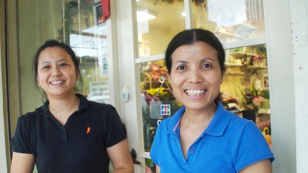 Elaine (lijevo) je bila iznenađena razmjerama ovoga marša.