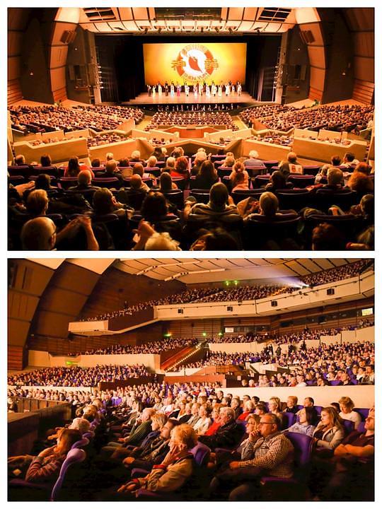 Kompanija "Shen Yun iz New Yorka" je nastupila u prepunoj sali Nice Akropolis 21. marta 2018. godine, u Nici, Francuska. 