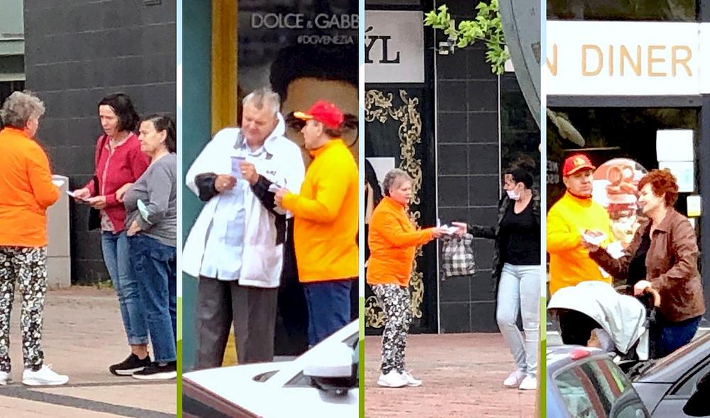 Falun Gong praktikanti održali su aktivnosti u centru Galante.