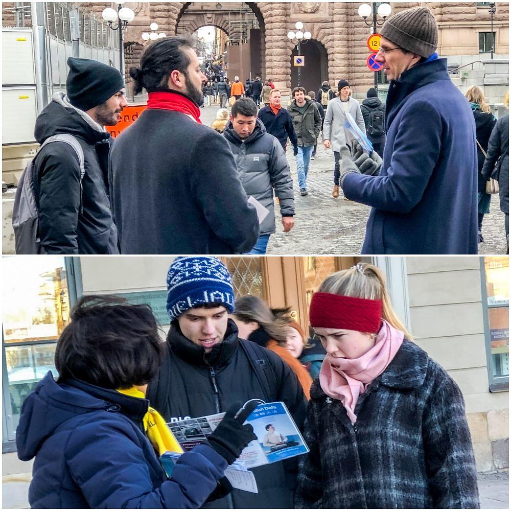 Ljudi se informišu o Falun Dafa i potpisuju peticiju za okončanje progona ove duhovne prakse od strane KPK.