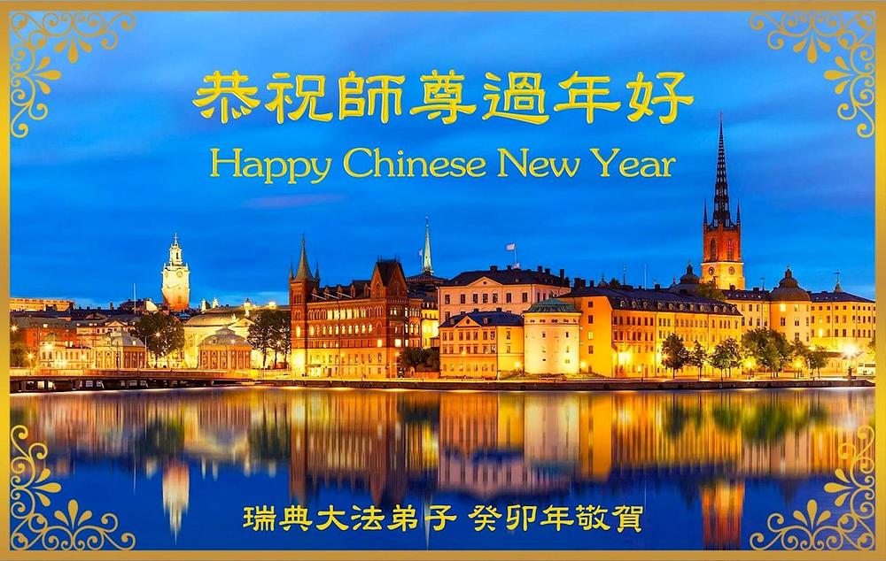 Švedski praktikanti žele Učitelju Liju sretnu Novu godinu.