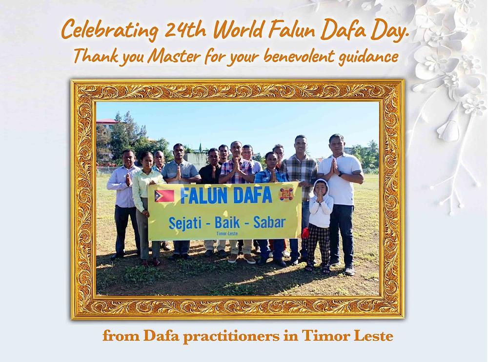  Praktikanti sa Istočnog Timora žele Učitelju Liju srećan rođendan.