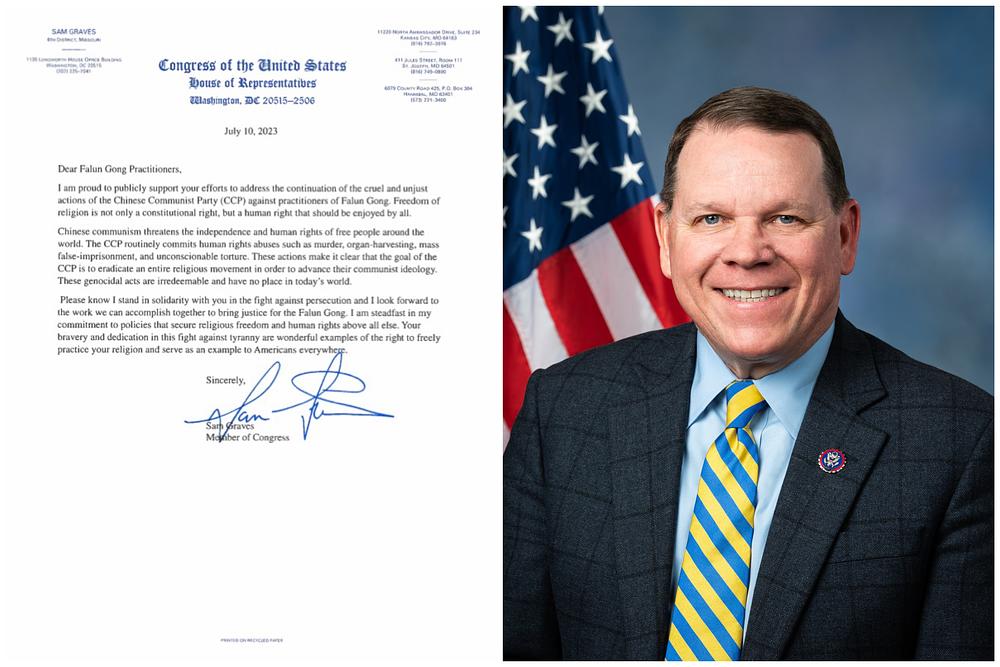 Kongresmen Sam Graves iz Missourija i njegovo pismo.